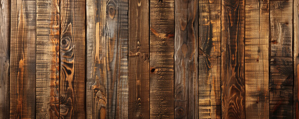 Rustic wooden cabin background with weathered planks, natural knots, and textured grain patterns. The authentic, cozy feel adds warmth and character, ideal for countryside or vintage designs
