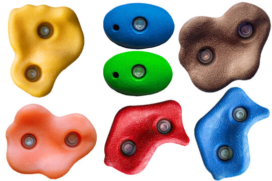 climbing holds set. vector file. isolated. transparent
