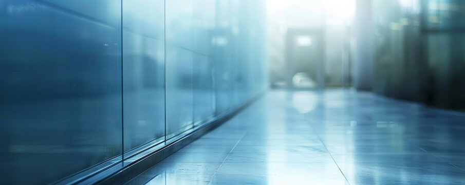 Sleek glass background with a reflective surface and subtle blue tint. The modern, sophisticated aesthetic adds a clean, elegant touch to any design element