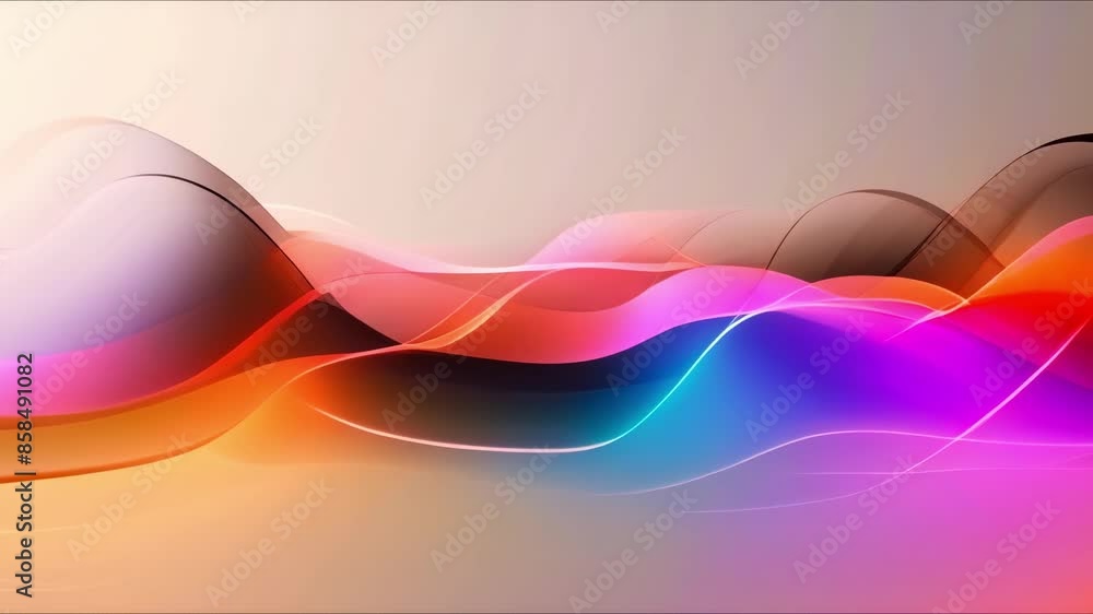 Poster colorful abstract wave pattern with sound visualization on futuristic backdrop vibrant concept. conc