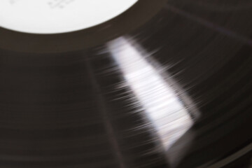 Rotation of a musical vinyl disk