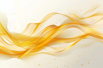 Abstract Yellow Background with Golden Lines
