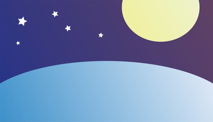 background with stars moon