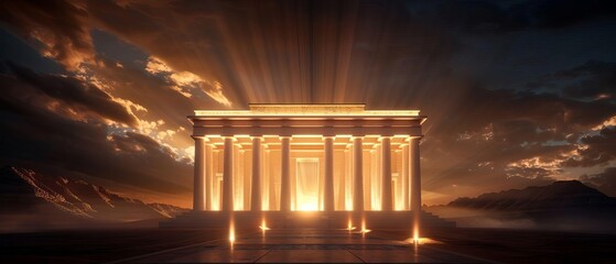 Obraz premium Virtual Exploration Ancient Site in 3D with Interactive Features