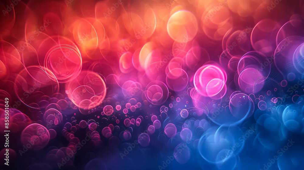 Poster a colorful background with many small circles. the circles are of different sizes and colors. the ba