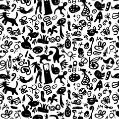 Doodle pattern, seamless geode pattern, summer floral seamless pattern, seamless repeat pattern, boho floral seamless, flower paper, digital paper pack, digital backgrounds, digital scrapbook