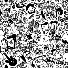 Doodle pattern, seamless geode pattern, summer floral seamless pattern, seamless repeat pattern, boho floral seamless, flower paper, digital paper pack, digital backgrounds, digital scrapbook