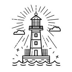 Lighthouse  icon, Lighthouse outline, Lighthouse  vector, ocean svg, ocean cliparts, clipart png, sea creatures, ship svg, Lighthouse SVG, Minimalist Line Art, sea svg, ocean svg, lighthouse, light, s