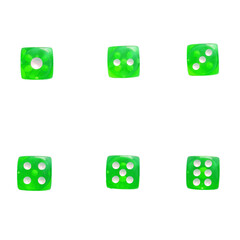 Dice set. vector file. isolated. transparent