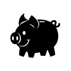 Piggy bank. vector file. isolated. transparent