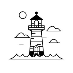 Lighthouse  icon, Lighthouse outline, Lighthouse  vector, ocean svg, ocean cliparts, clipart png, sea creatures, ship svg, Lighthouse SVG, Minimalist Line Art, sea svg, ocean svg, lighthouse, light, s