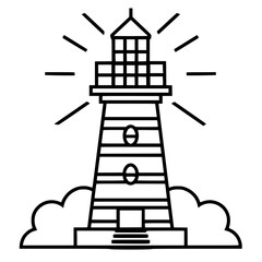 Lighthouse  icon, Lighthouse outline, Lighthouse  vector, ocean svg, ocean cliparts, clipart png, sea creatures, ship svg, Lighthouse SVG, Minimalist Line Art, sea svg, ocean svg, lighthouse, light, s