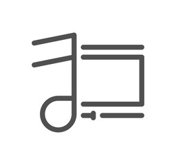 Music related icon outline and linear vector.
