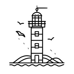 Lighthouse  icon, Lighthouse outline, Lighthouse  vector, ocean svg, ocean cliparts, clipart png, sea creatures, ship svg, Lighthouse SVG, Minimalist Line Art, sea svg, ocean svg, lighthouse, light, s