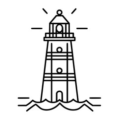 Lighthouse  icon, Lighthouse outline, Lighthouse  vector, ocean svg, ocean cliparts, clipart png, sea creatures, ship svg, Lighthouse SVG, Minimalist Line Art, sea svg, ocean svg, lighthouse, light, s