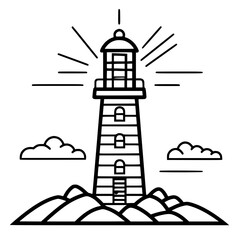 Lighthouse  icon, Lighthouse outline, Lighthouse  vector, ocean svg, ocean cliparts, clipart png, sea creatures, ship svg, Lighthouse SVG, Minimalist Line Art, sea svg, ocean svg, lighthouse, light, s