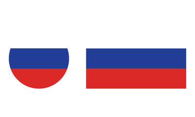 Russia flag circle transparent png. Russian flag round. vector illustration isolated on transparent background. EPS 10