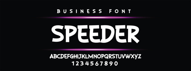 Speeded calligraphy alphabet small lettering a to z font family