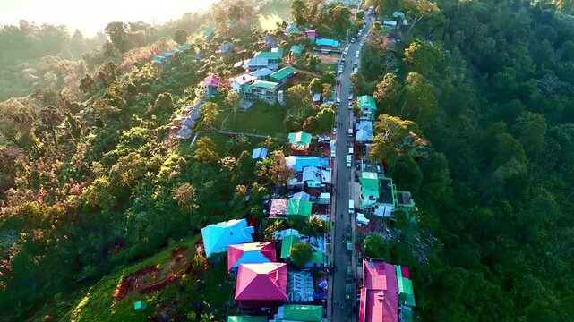 Sajek Valley from Above Serene Sunrise and Verdant Hills in 4K