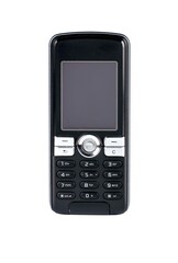 old mobile phone isolated on white