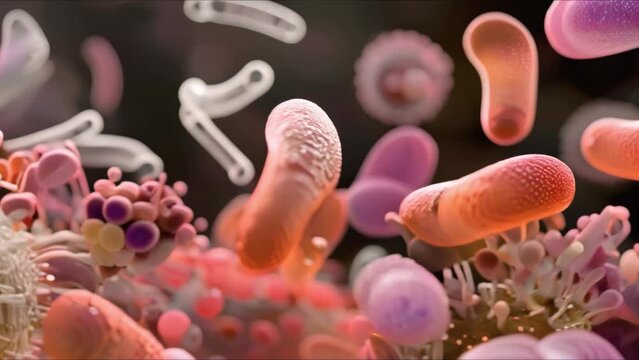 Examining the Diversity of Gut Bacteria in Microbiology. Concept Gut Microbiome, Bacterial Diversity, Microbiology Research