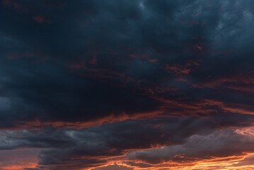 Sunrise Sunset Vista: Sky Ablaze in Orange and Blue, Desktop Escapade