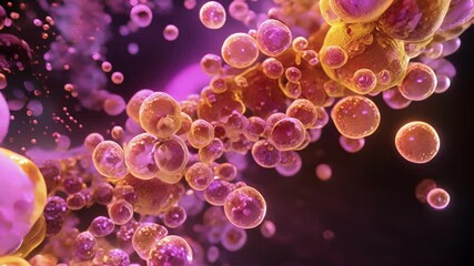 A micrograph capturing the conversion of NAD+ to its reduced form NADH during the first step of cellular respiration.