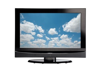lcd tv with blue sky