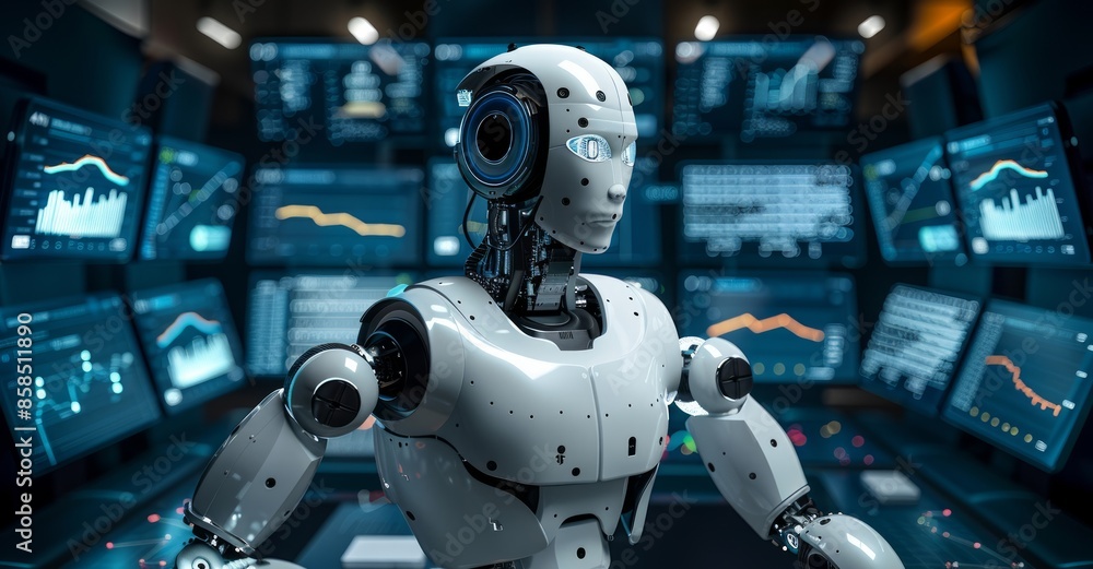 Poster robot analyst in a data center