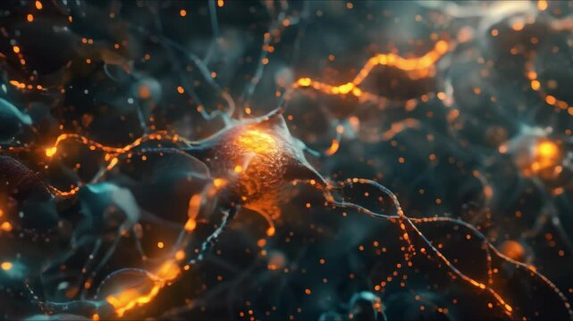 The Neuron's Unique  Aspect Ratio: Transmitting Weak Electrical Currents for Communication Between Body and Brain. Concept Neuron Communication, Electrical Currents, Body-Brain Connection