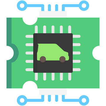 Control unit multi color icon, related to EV, electric vehicle, transportation, electric car and technology theme. use for modern concept, web and app development