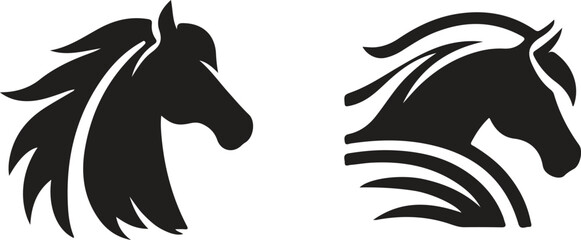 silhouette of a girl with a horse