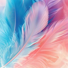 Obraz premium Soft Pastel Feathers in a Delicate Arrangement