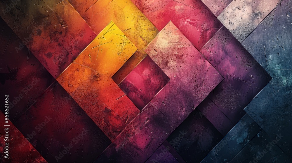 Poster abstract geometric background with multicolor and texture