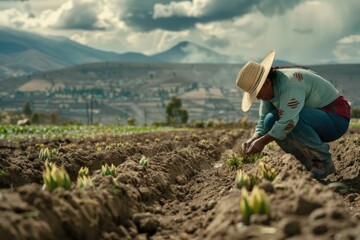 Hispanic farmers manual for amaranthus planting in Mexico.