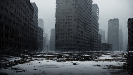 Fototapeta premium Destroyed City 