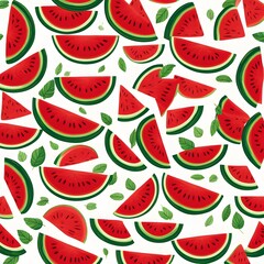 Seamless Pattern With Watermelon