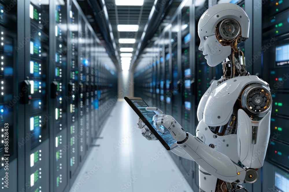 Poster android engineer in server room