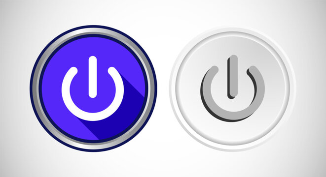 Start icon power button design illustration