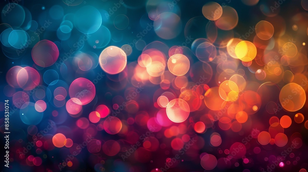 Poster abstract bokeh texture with vibrant colors