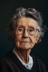 Obraz premium A Grandmother portrait set in the studio.