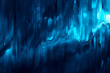 Digital Abyss. Dynamic Cyan and Black Abstract Wallpaper. Futuristic Background Image