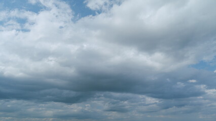 Obraz premium Global warming climate change. Thunderstorm in tropical summer with scary and moody sky. Timelapse.