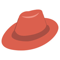 Cowboy hat icon.Western cowboy at.Wild west lothes.Wild west hat.Vector illustration.Wild west police.Isolated on white background.