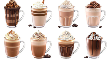 Delicious Hot Chocolate Beverage in Mug Isolated on Transparent Background for Winter Comfort and Holiday Cheer - Cozy Drink Concept