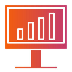 Analytics gradient icon vector for mobile app, website, logo and presentation design.