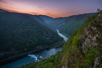 Troslap sunrise at National park Una.