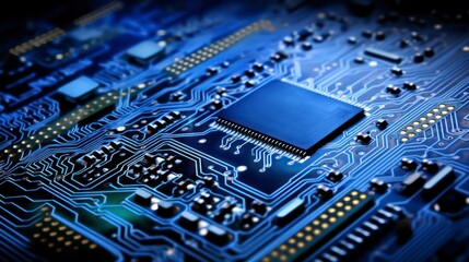 Fototapeta premium Close up of electronic circuit board. Technology concept.