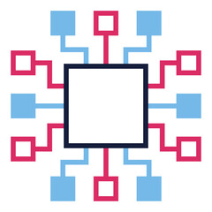 Big data colored glyph icon vector for mobile app, website, logo and presentation design.