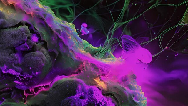 A animation of a developing brain highlighting the complex and dynamic processes involved in neurogenesis.